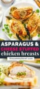 asparagus stuffed chicken breasts pin image