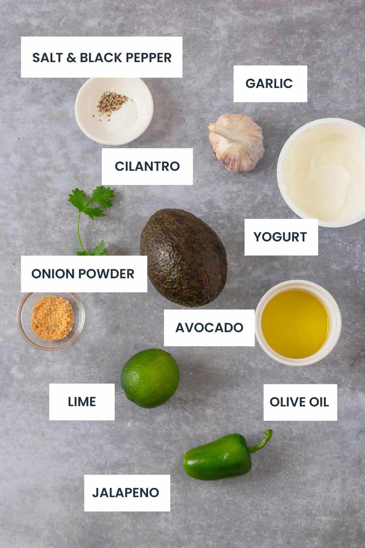 Avocado Crema With Jalapeno Ingredients