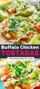 Buffalo Chicken Tostada Pinterest Image