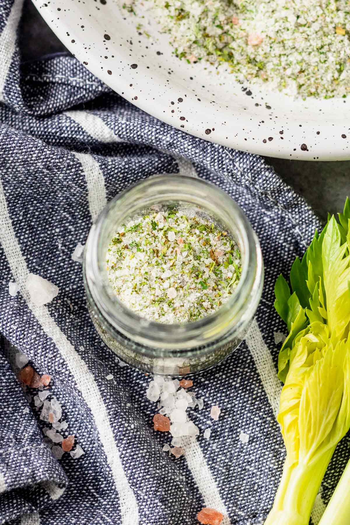 celery salt in a glass jar
