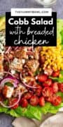Cobb Salad With Breaded Chicken pinterest image