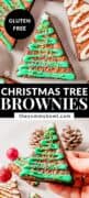 christmas tree brownies pinterest image