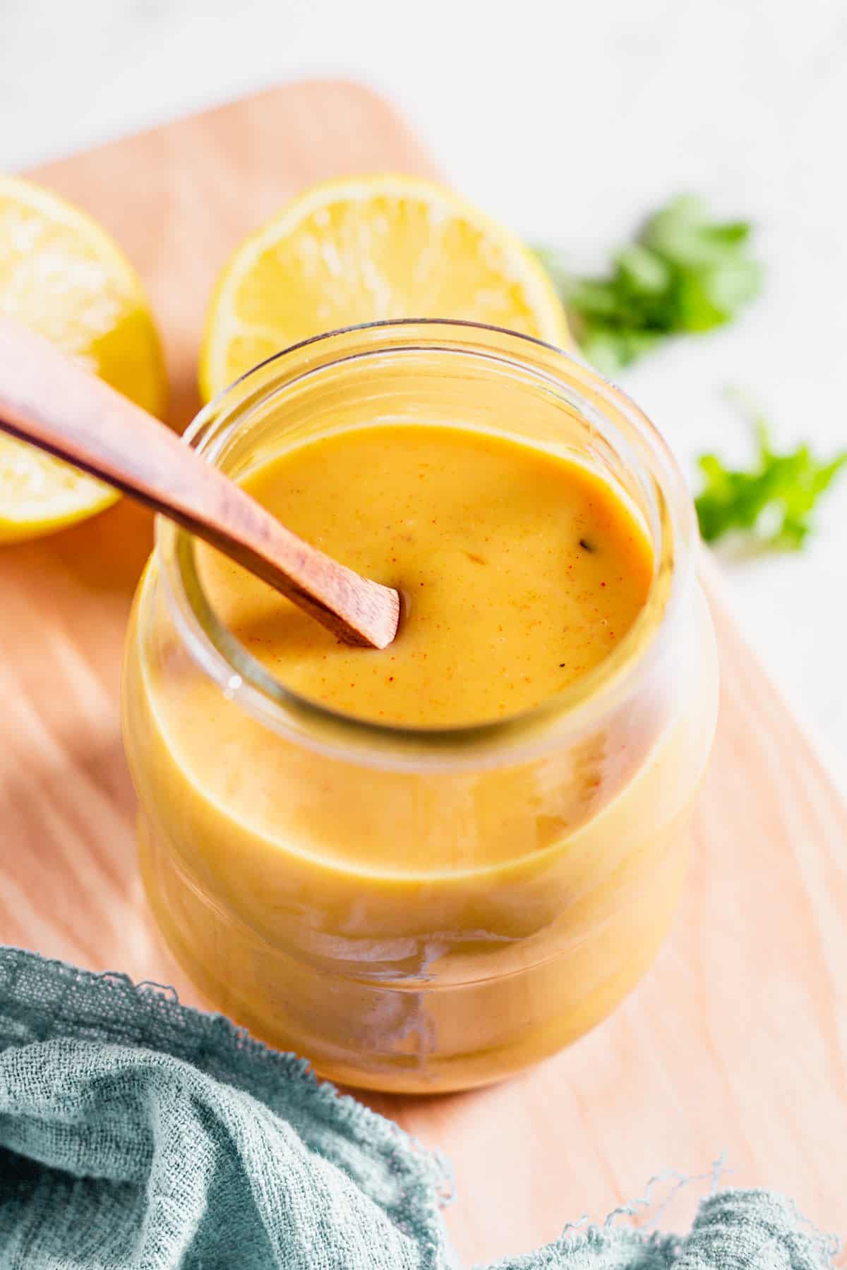 Mustard Sauce With Honey in glass jar