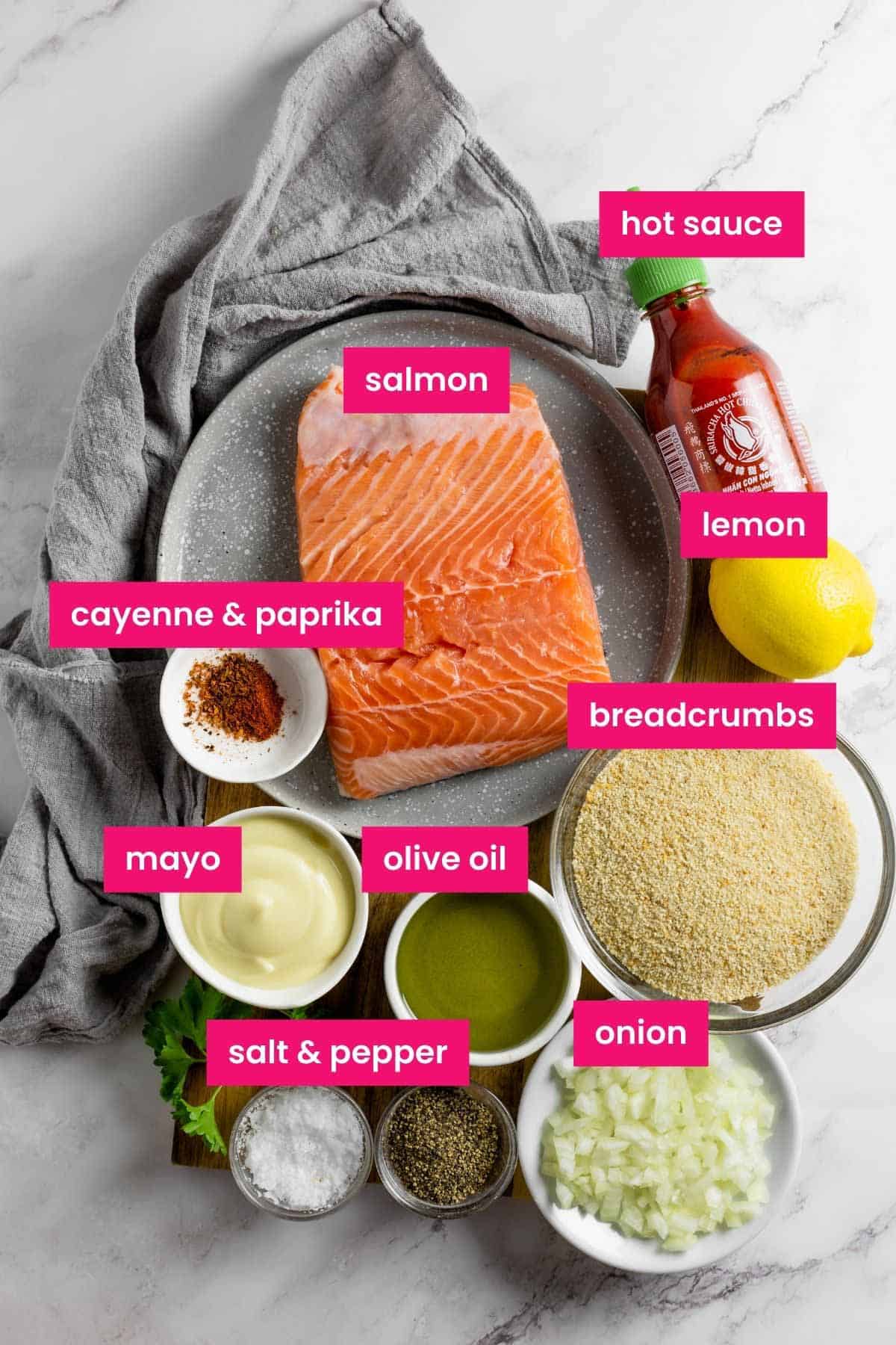 salmon burger ingredients