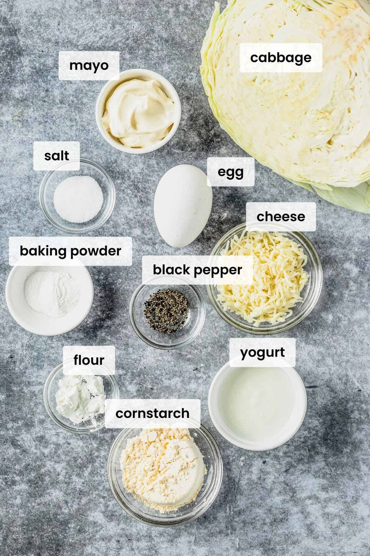 Cheesy Cabbage Pie Ingredients