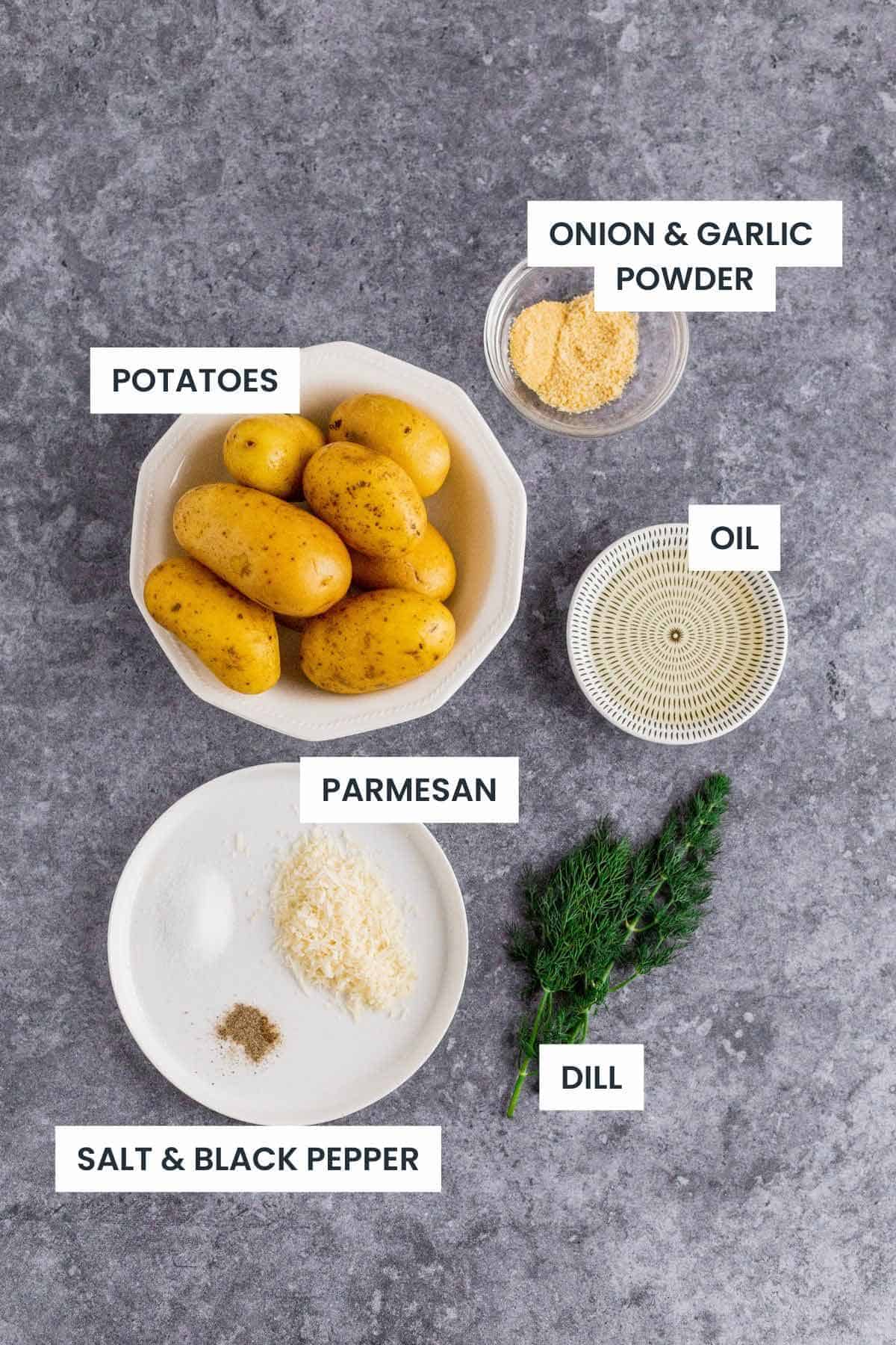 ingredients Air Fryer Fingerling Potatoes With Parmesan