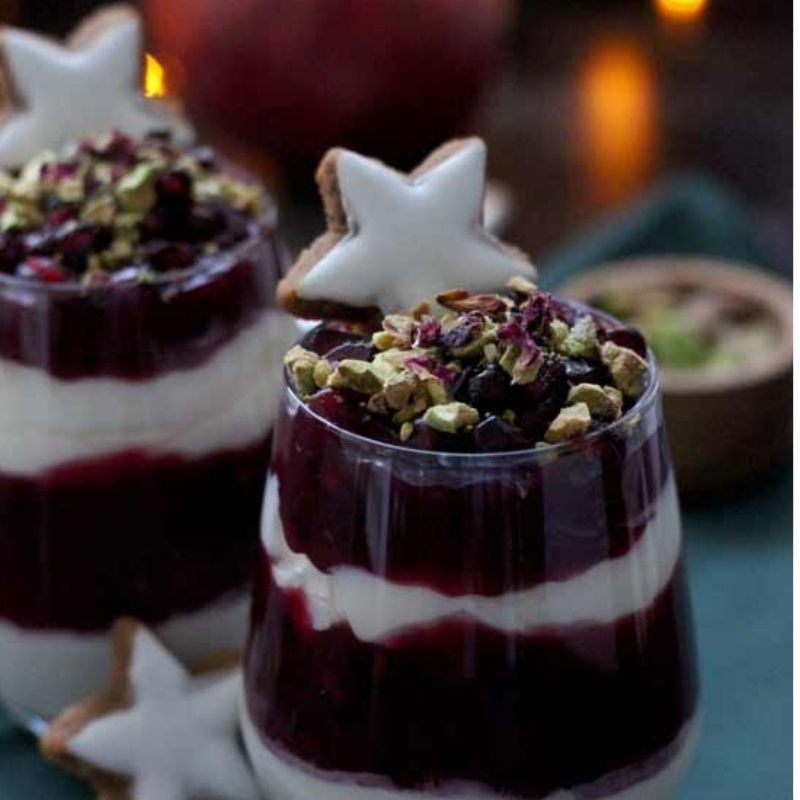 Pomegranate Parfaits Pistachios