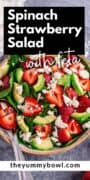 Spinach Strawberry Salad With Feta pinterest image