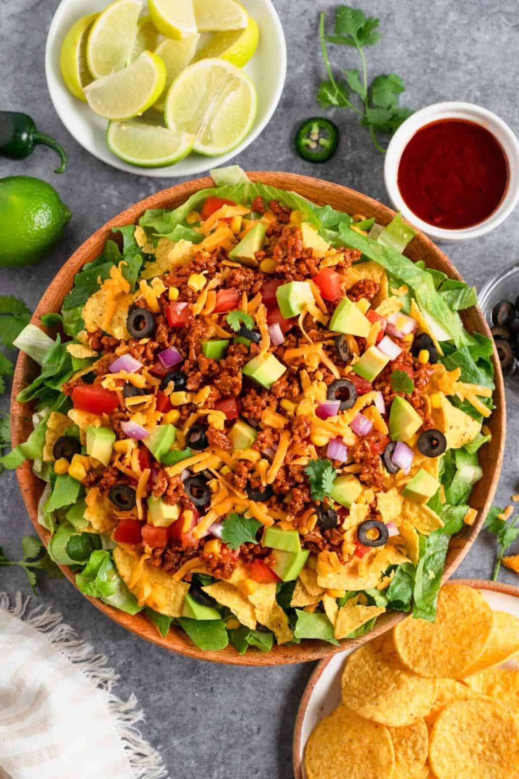 Taco Salad With Catalina Dressing - The Yummy Bowl