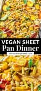 Vegan Sheet Pan Dinner pinterest cover image