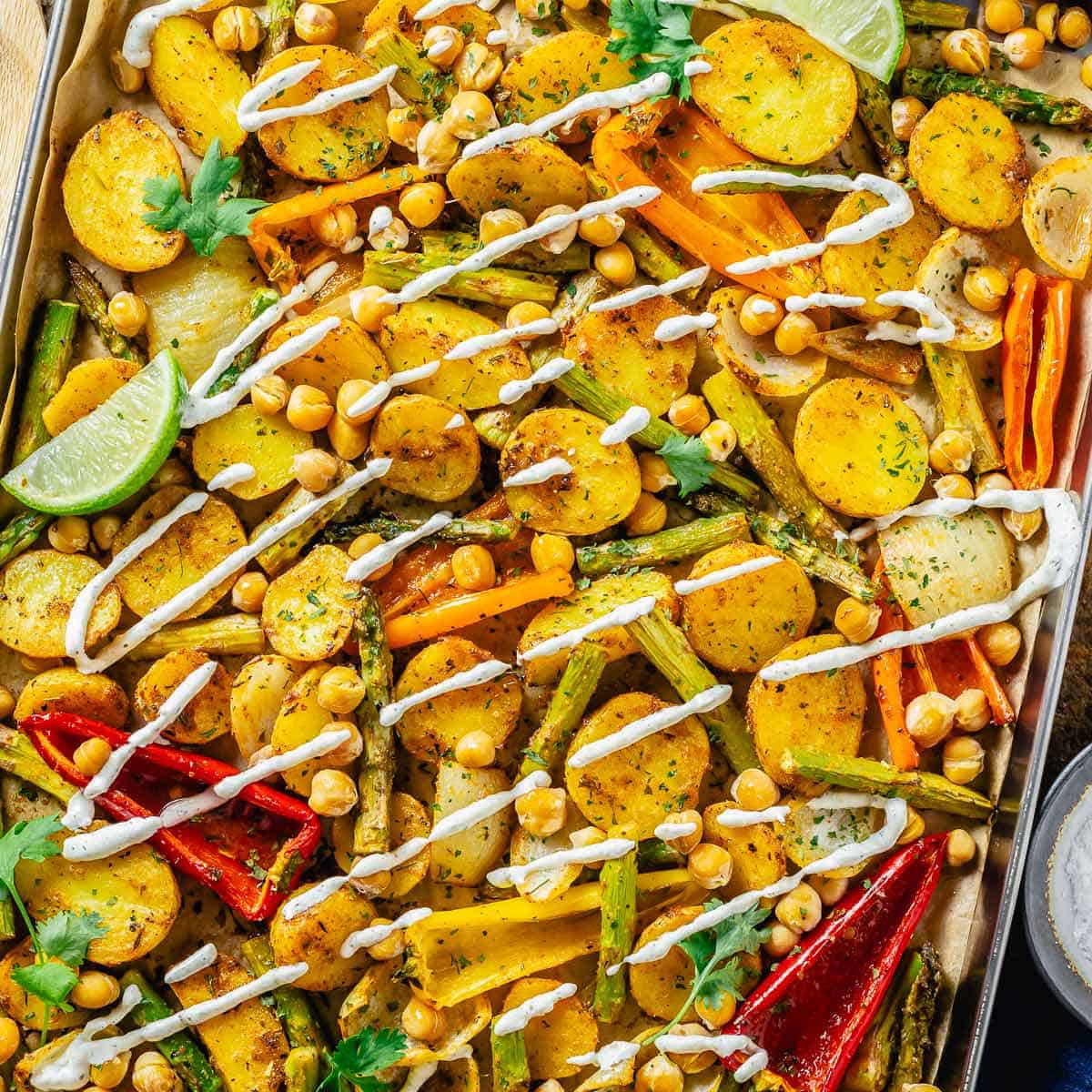 Vegan Sheet Pan Dinner - The Yummy Bowl