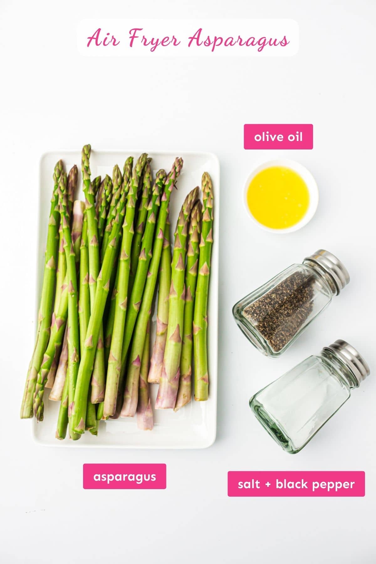 air fryer asparagus ingredients.