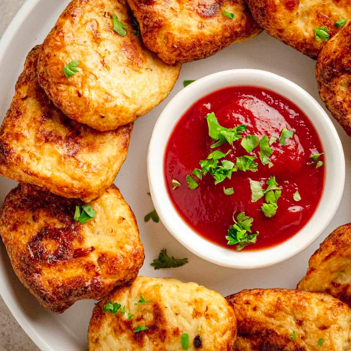 Air fryer healthy chicken nuggets.