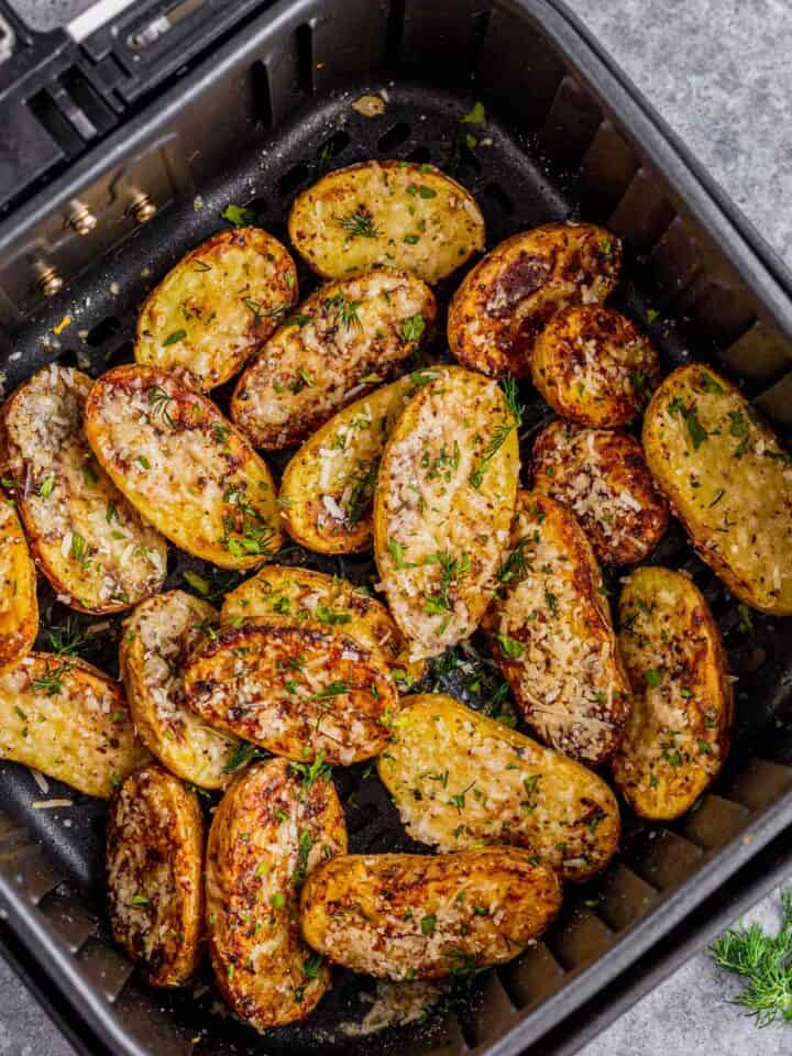 Air Fryer Fingerling Potatoes With Parmesan