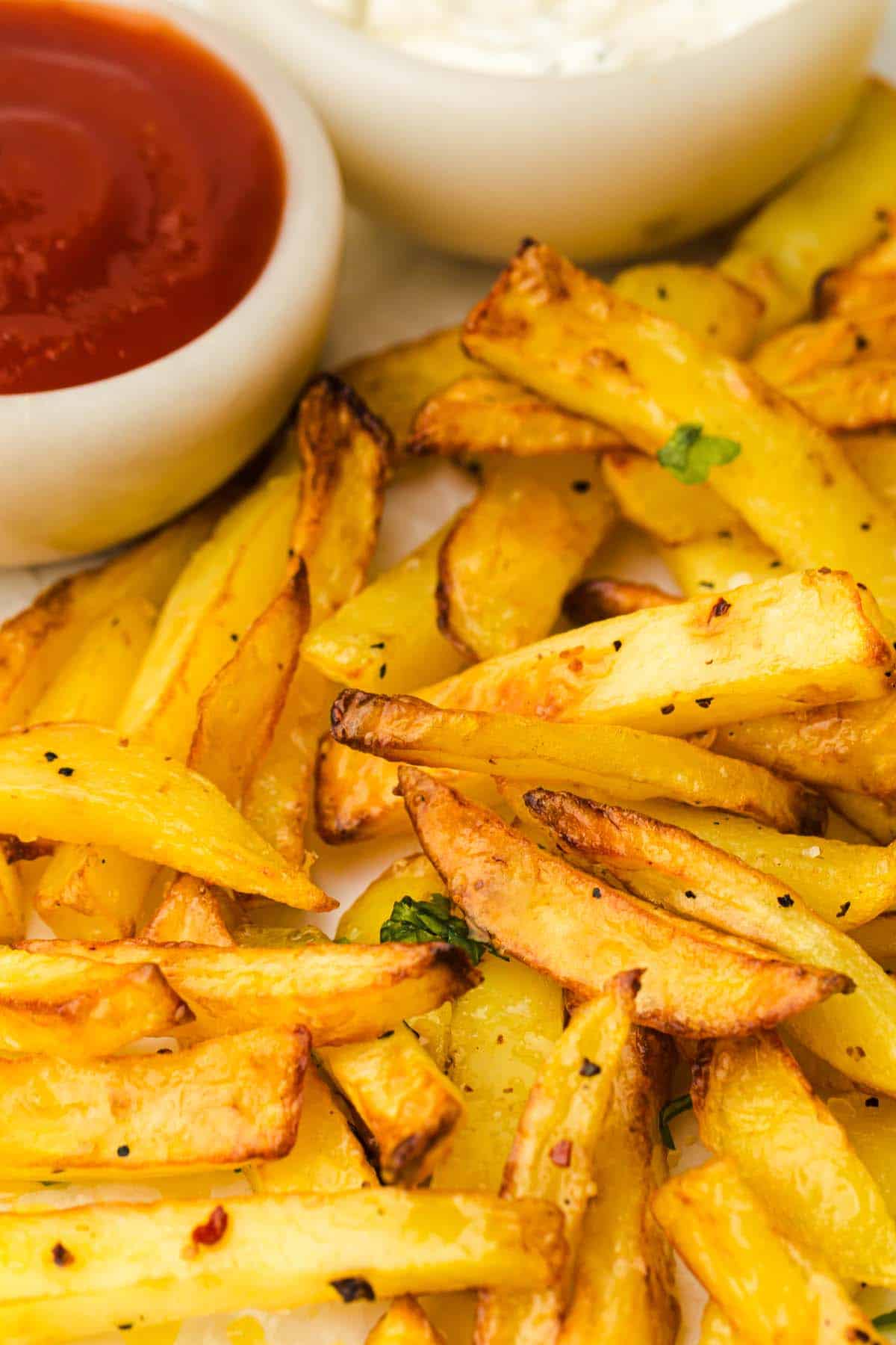 homemade fries in air fryer.