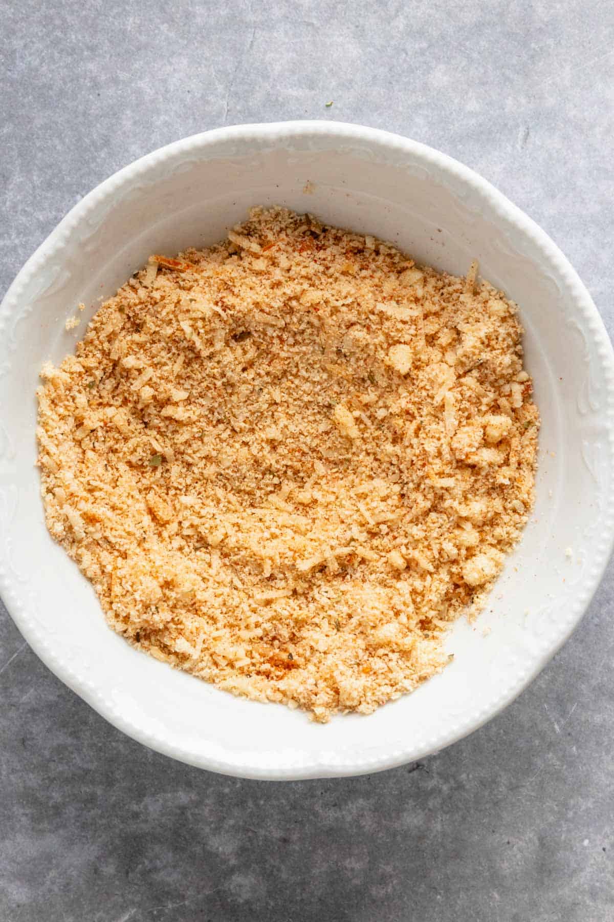 almond flour breading in a bowl.