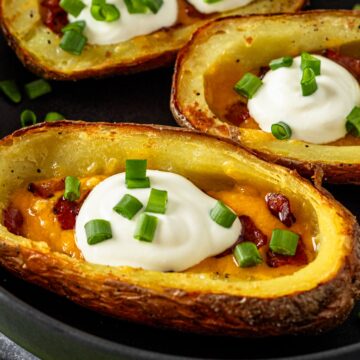 potato skins with filling.