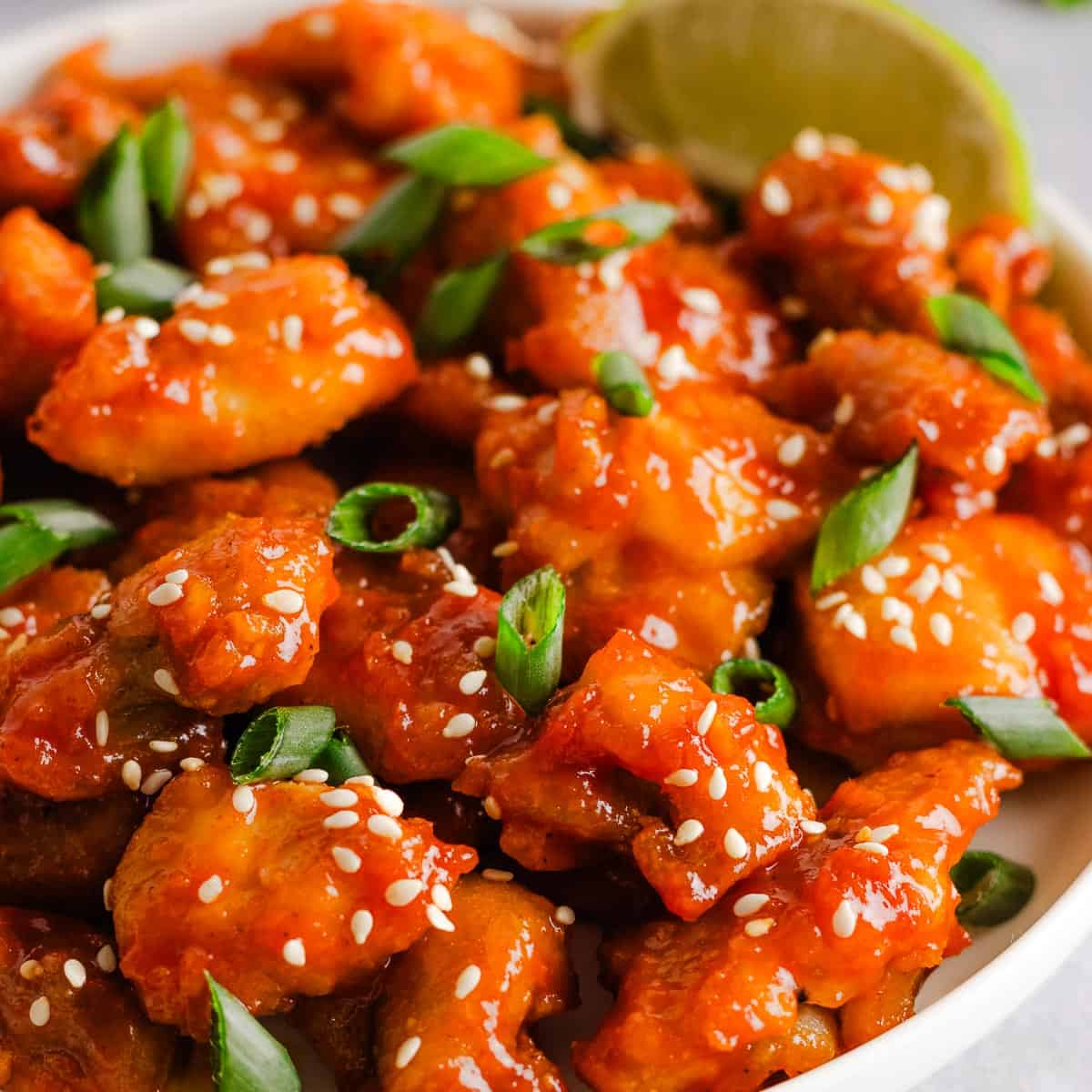 sticky korean bbq chicken bites.