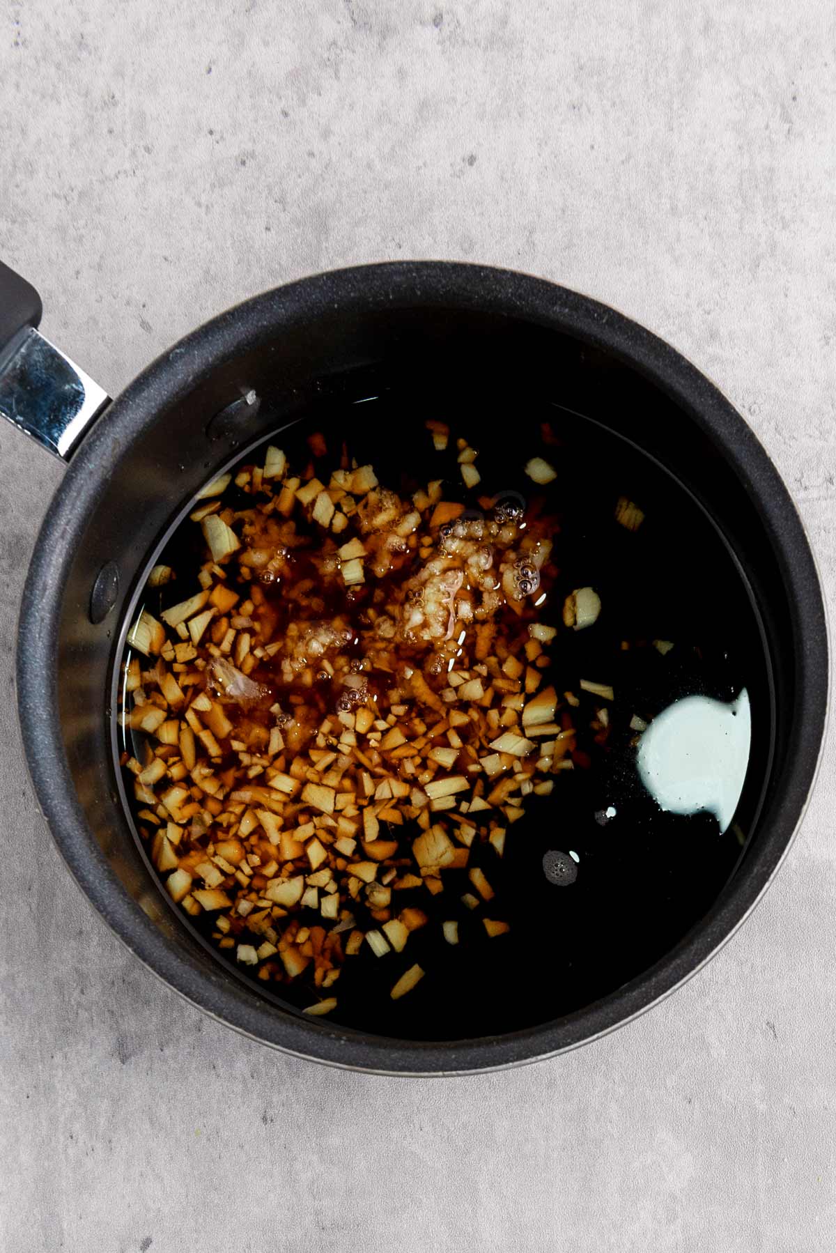 teriyaki sauce in a bowl.