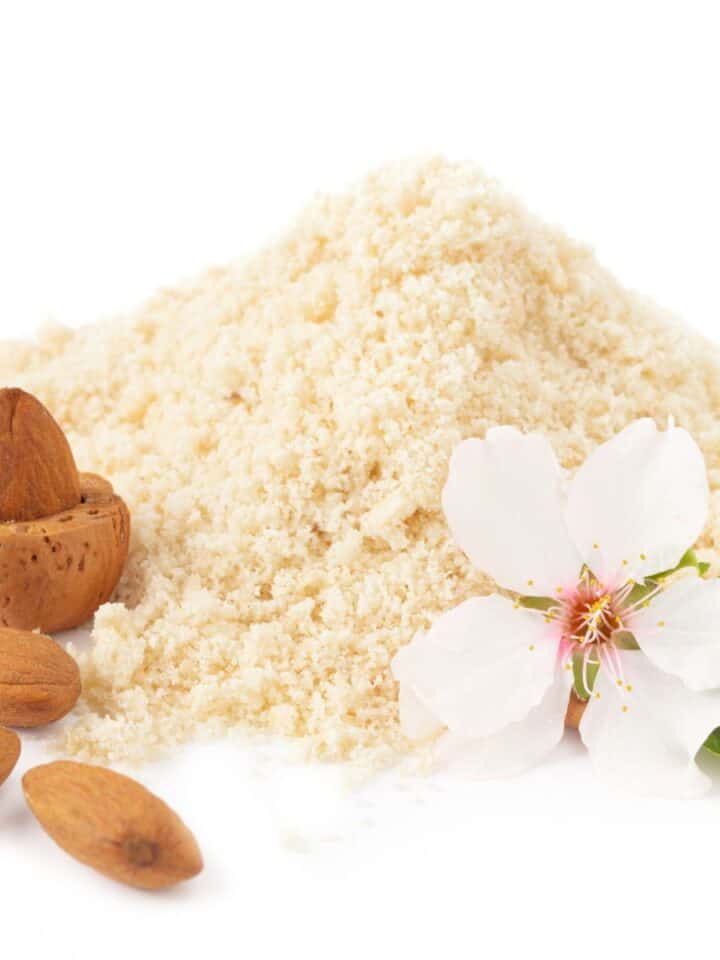 whole almonds on top almond flour.