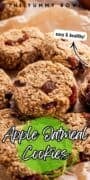 Apple oatmeal cookies with raisins.