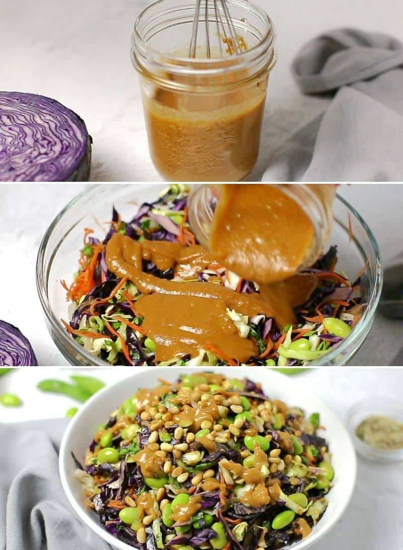 Asian Slaw With Tangy Peanut Dressing