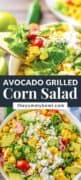 grilled corn salad pinterest pin image cover