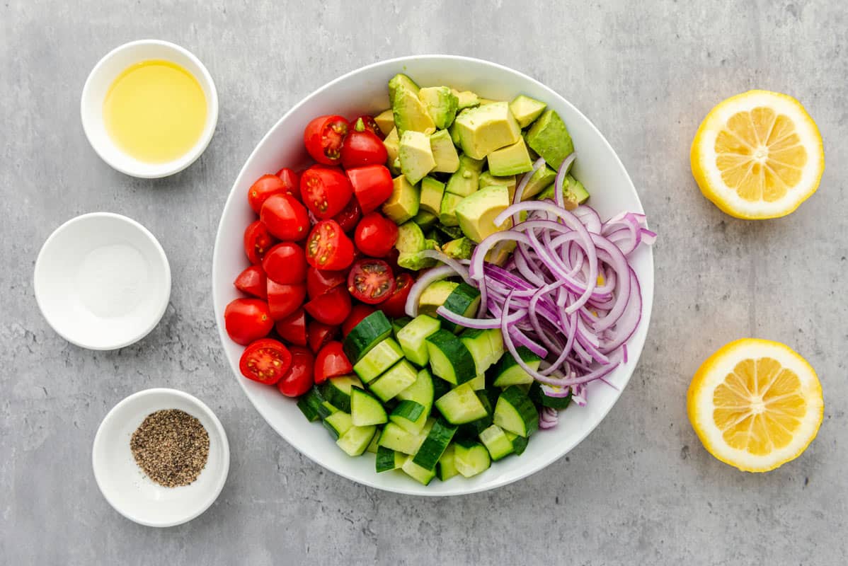 Avocado Salad with Tomatoes.