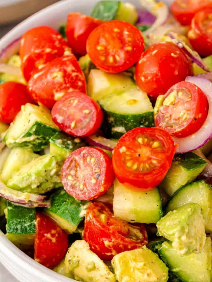 Avocado Salad with Tomatoes.