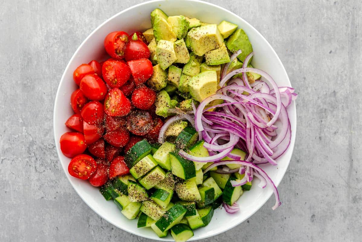 Avocado Salad with Tomatoes.
