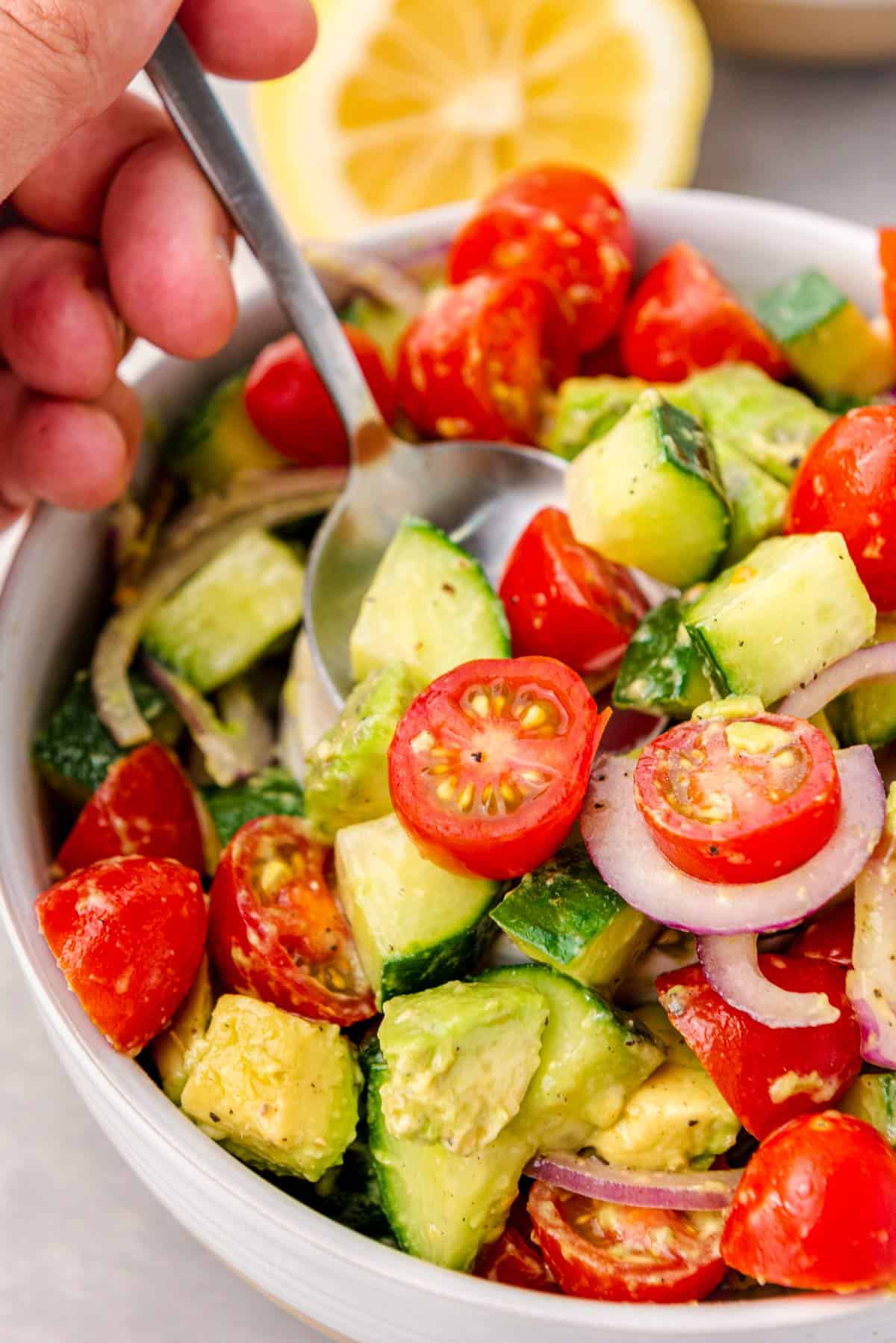 Avocado Salad with Tomatoes.