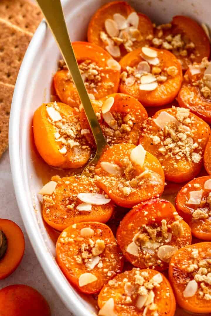 Baked Apricots With Coconut Sugar And Butter