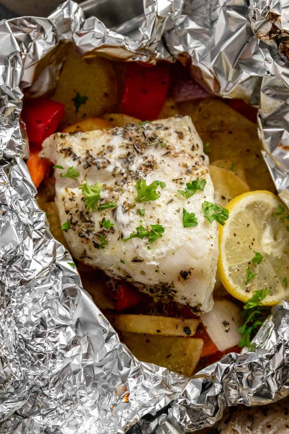 baked cod in foil