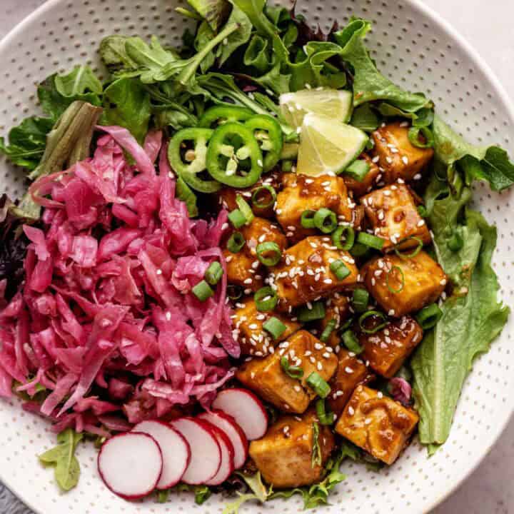 Garlic tofu.