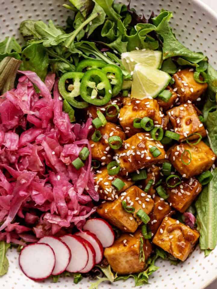 Garlic tofu.