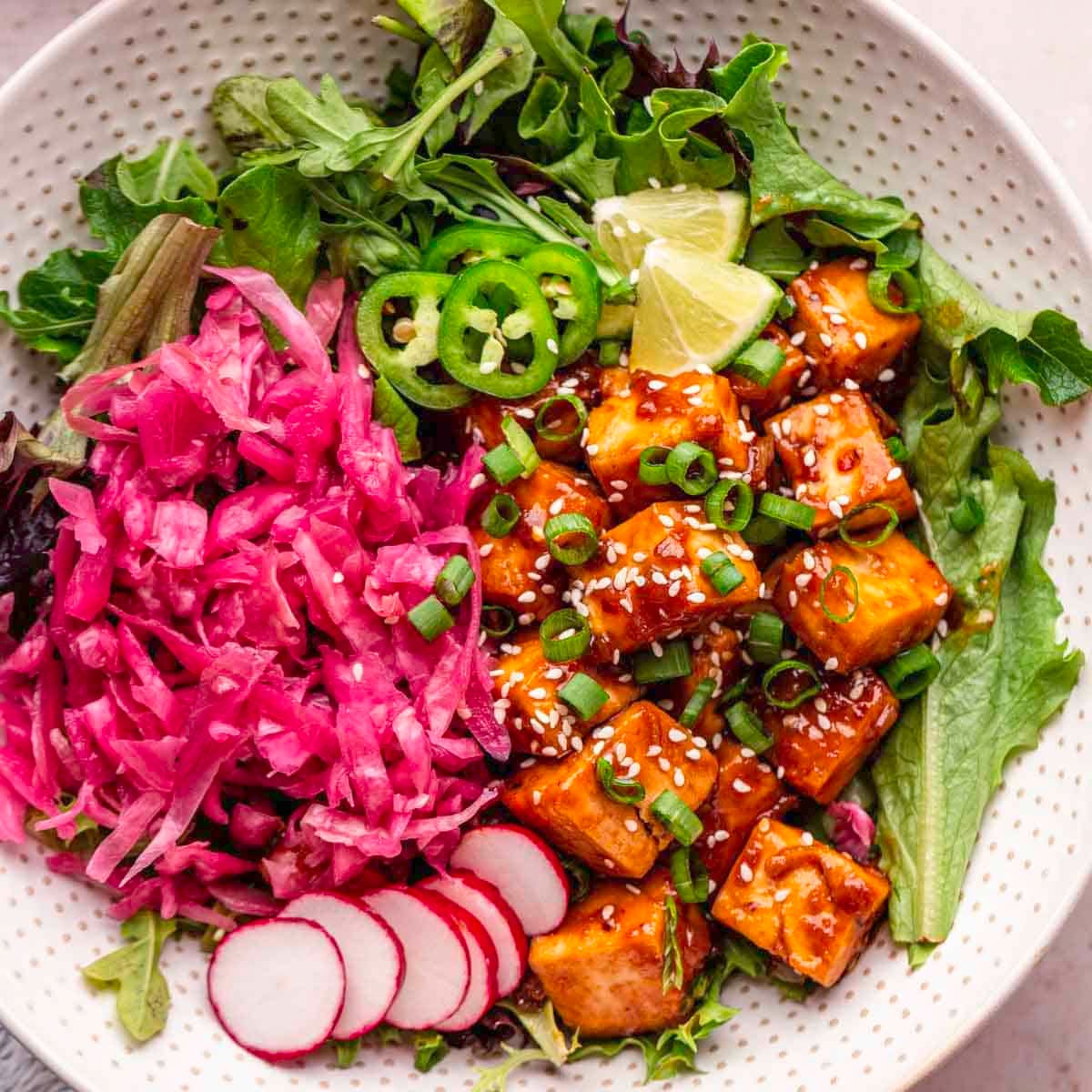 Garlic tofu.