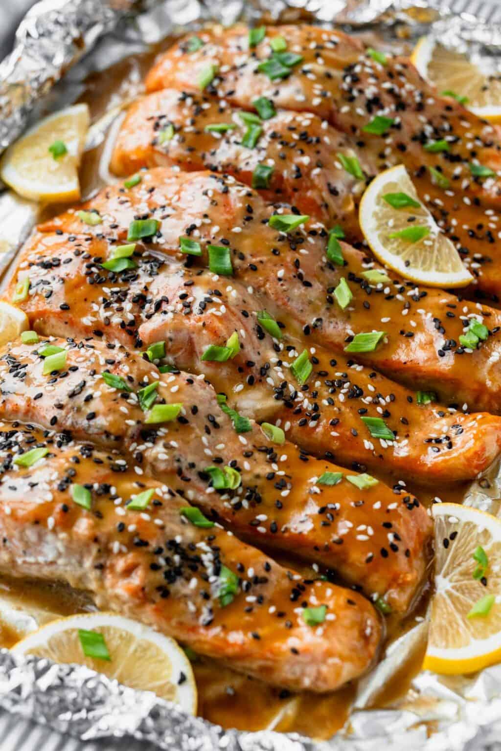 Baked Trout In Oven (With Lemon and Honey Soy Sauce!) - The Yummy Bowl