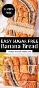 sugar free Banana bread pinterest image