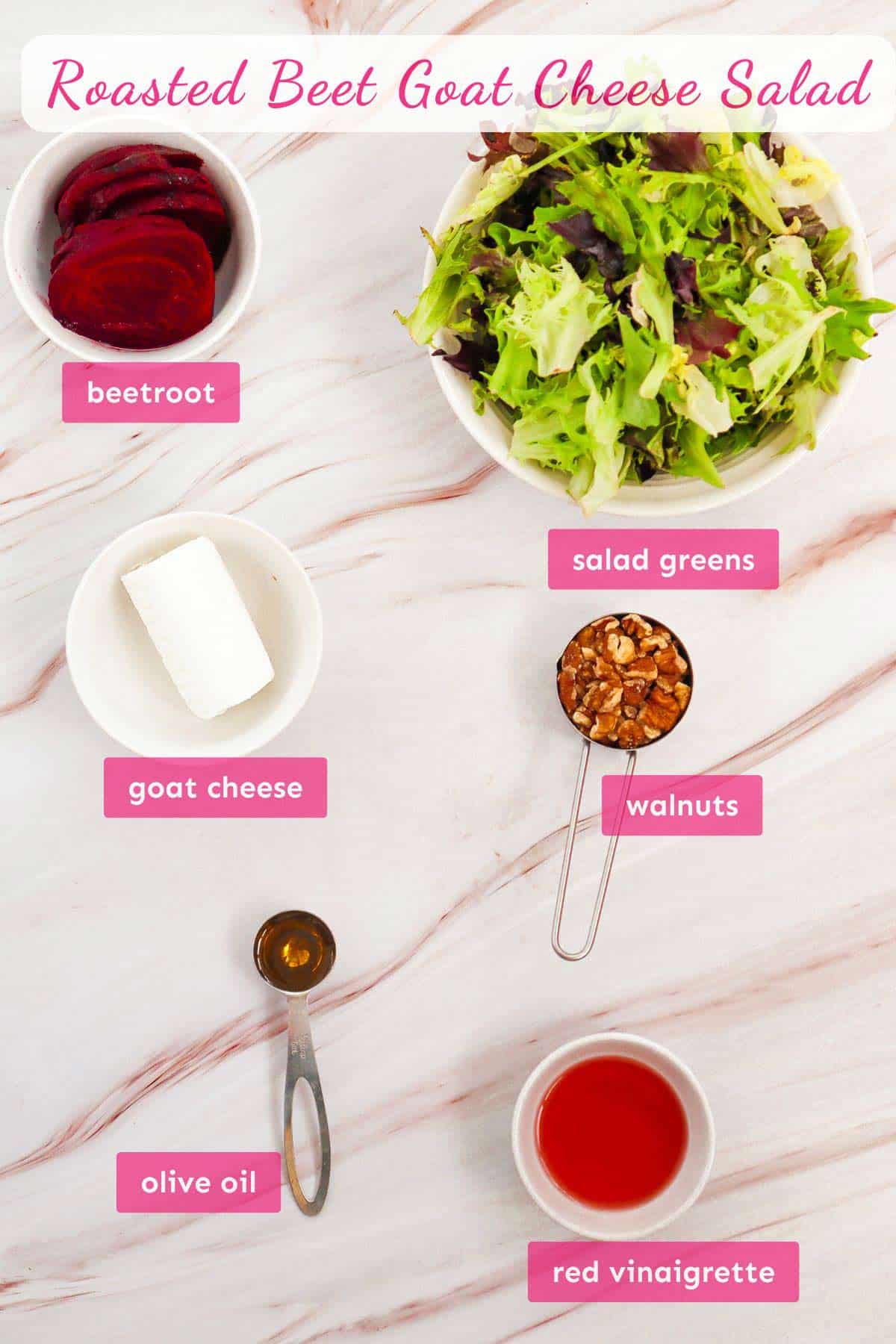 beet goat cheese salad ingredients.