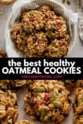 a stack of healthy oatmeal breakfast cookies