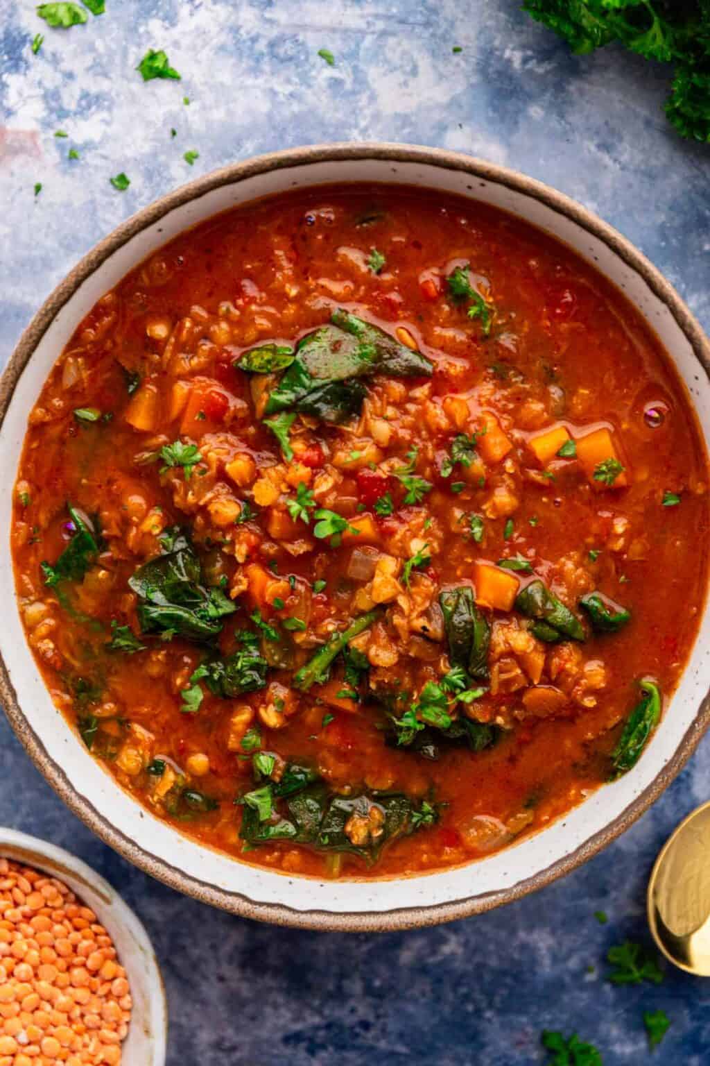 Lentil Stew (With Red Lentils) - The Yummy Bowl