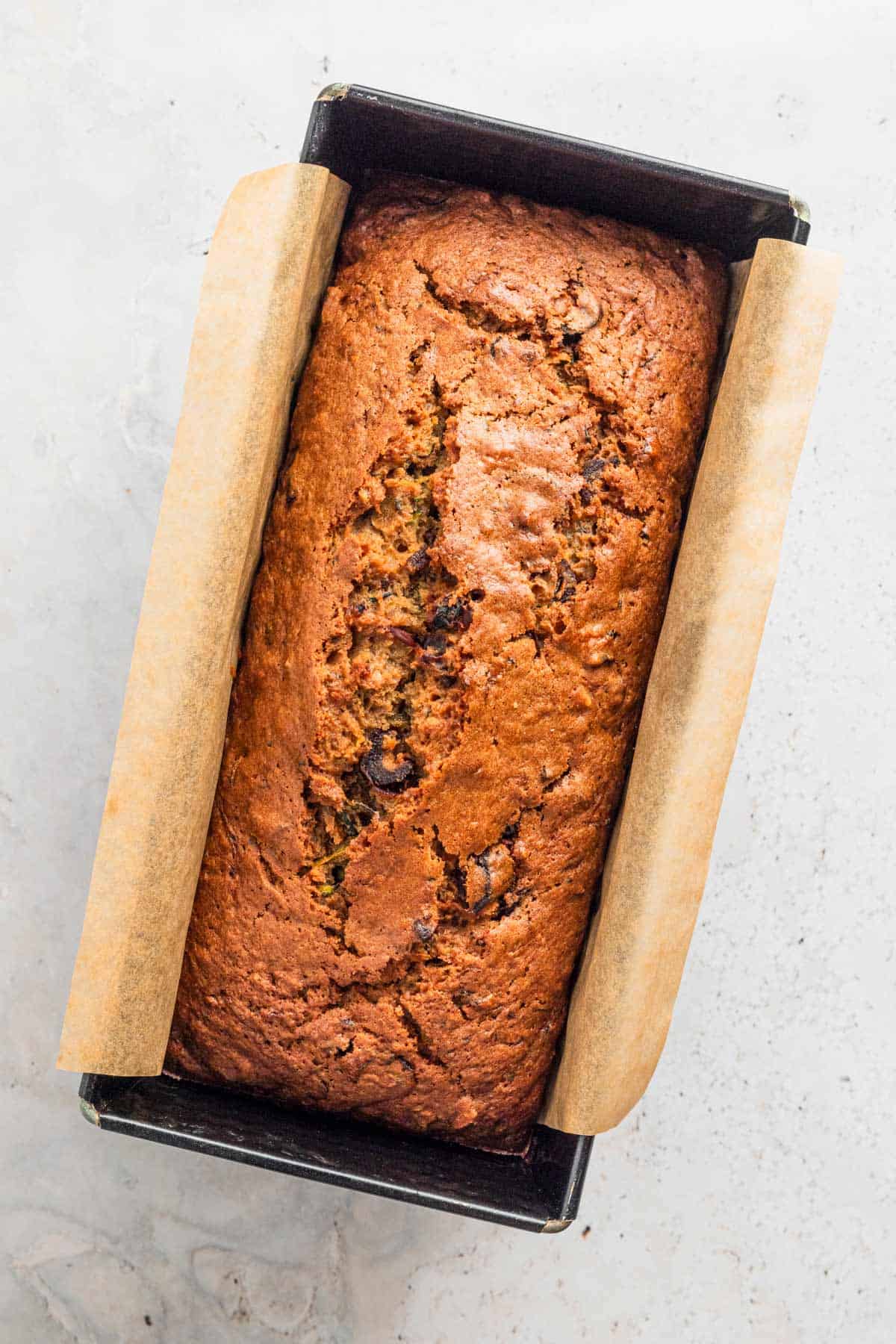 Zucchini nut bread.