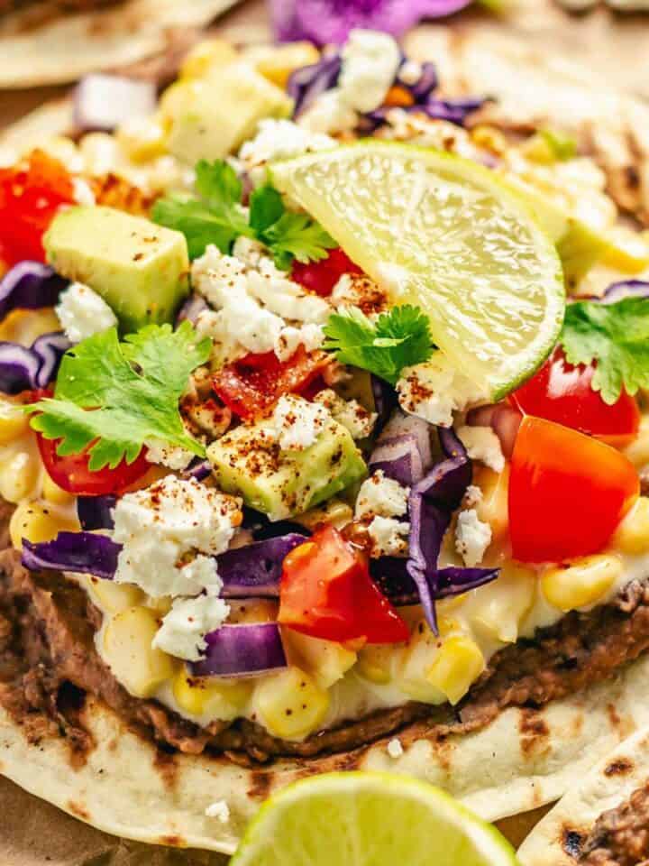 black bean tostadas.