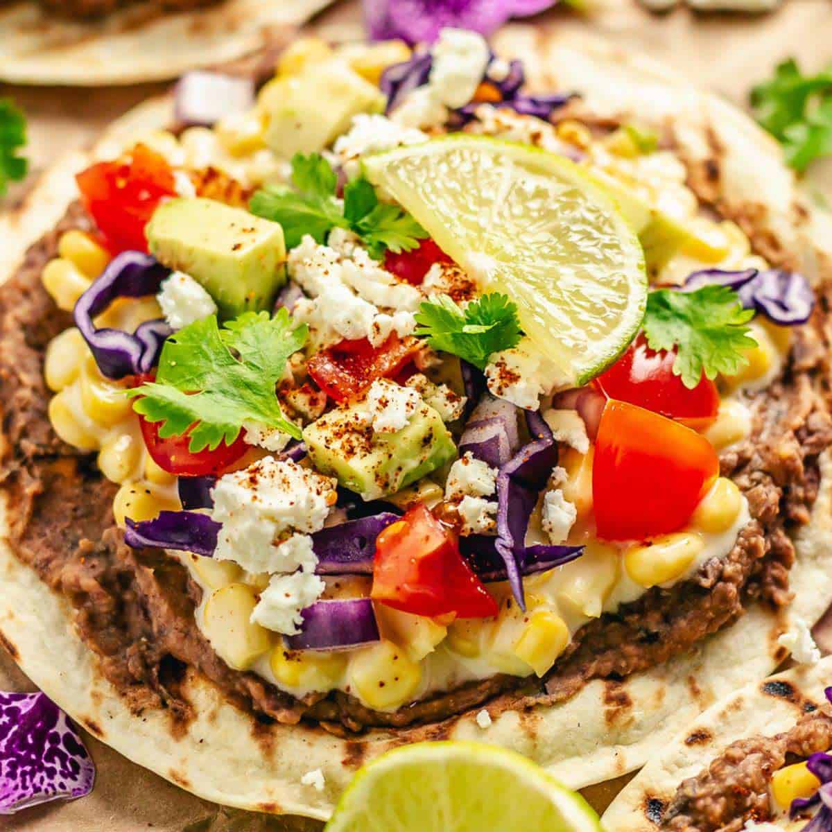 black bean tostadas.
