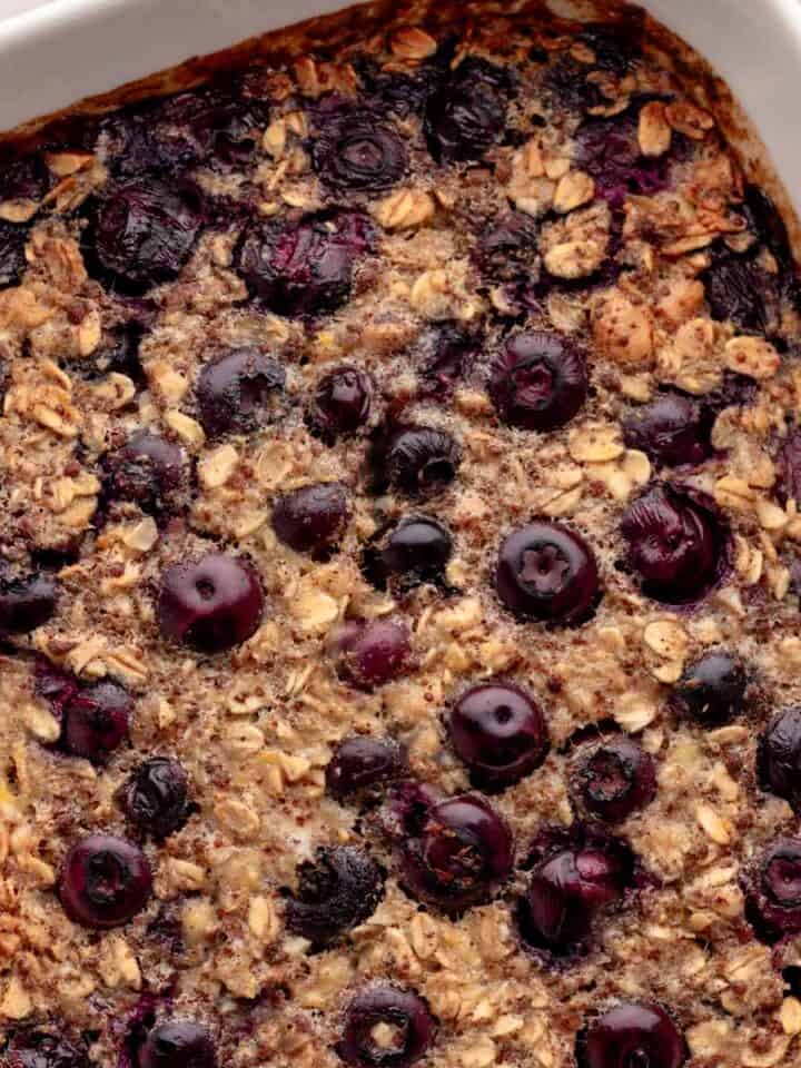 blueberry baked oatmeal.