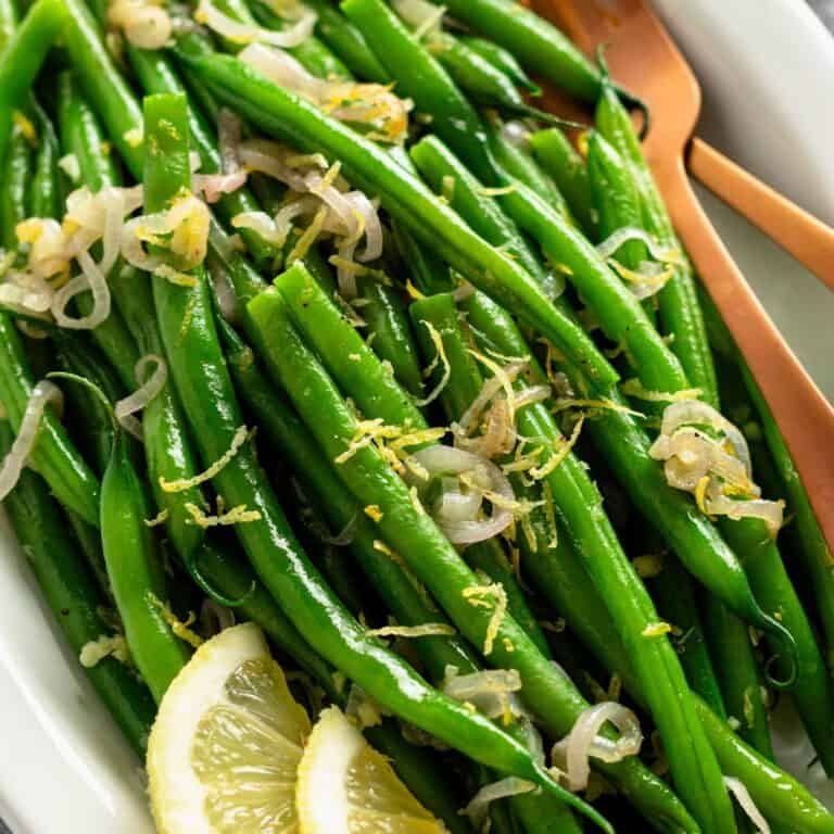 Buttery Lemon Garlic Green Beans The Yummy Bowl