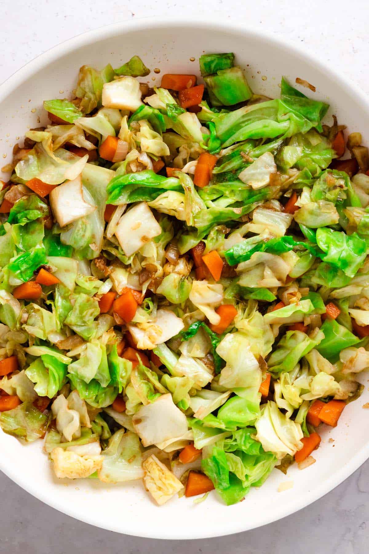 cabbage and quinoa stir fry