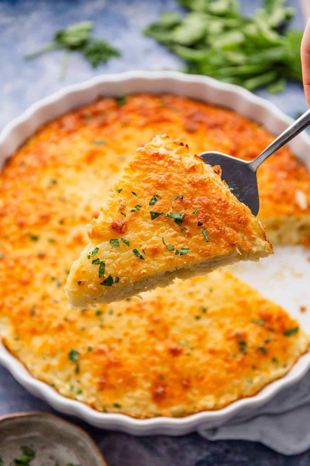 sices of Cheesy Cabbage Pie