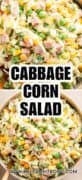 Cabbage, Corn and Ham Salad.