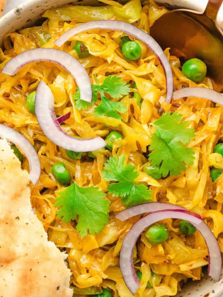 Indian cabbage curry.